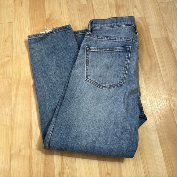 J.Crew Womens Vintage Crop Patch Medium Wash High Rise Distressed Jeans Size 29 - Picture 8 of 8